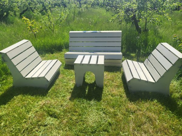 mobilier de gradina plastic alb