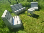 Set mobilier de grădină, fotolii + bancă + masă - imagine 7